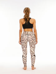 Leopard Yoga Leggings High Stretch Quick Drying Mesh Stitching Pants