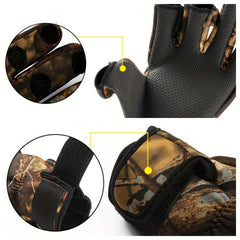 3 Finger Flip Fishing Gloves Anti-slip Waterproof Windproof Gloves