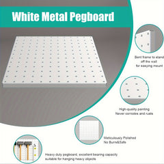 Metal Pegboard 1pc 1set 2 54cm Hole Spacing Storage Rack with Screws