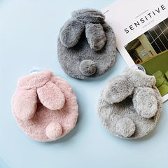 300ml Plush Rabbit Hot Water Bag With Lid & Washable Cover