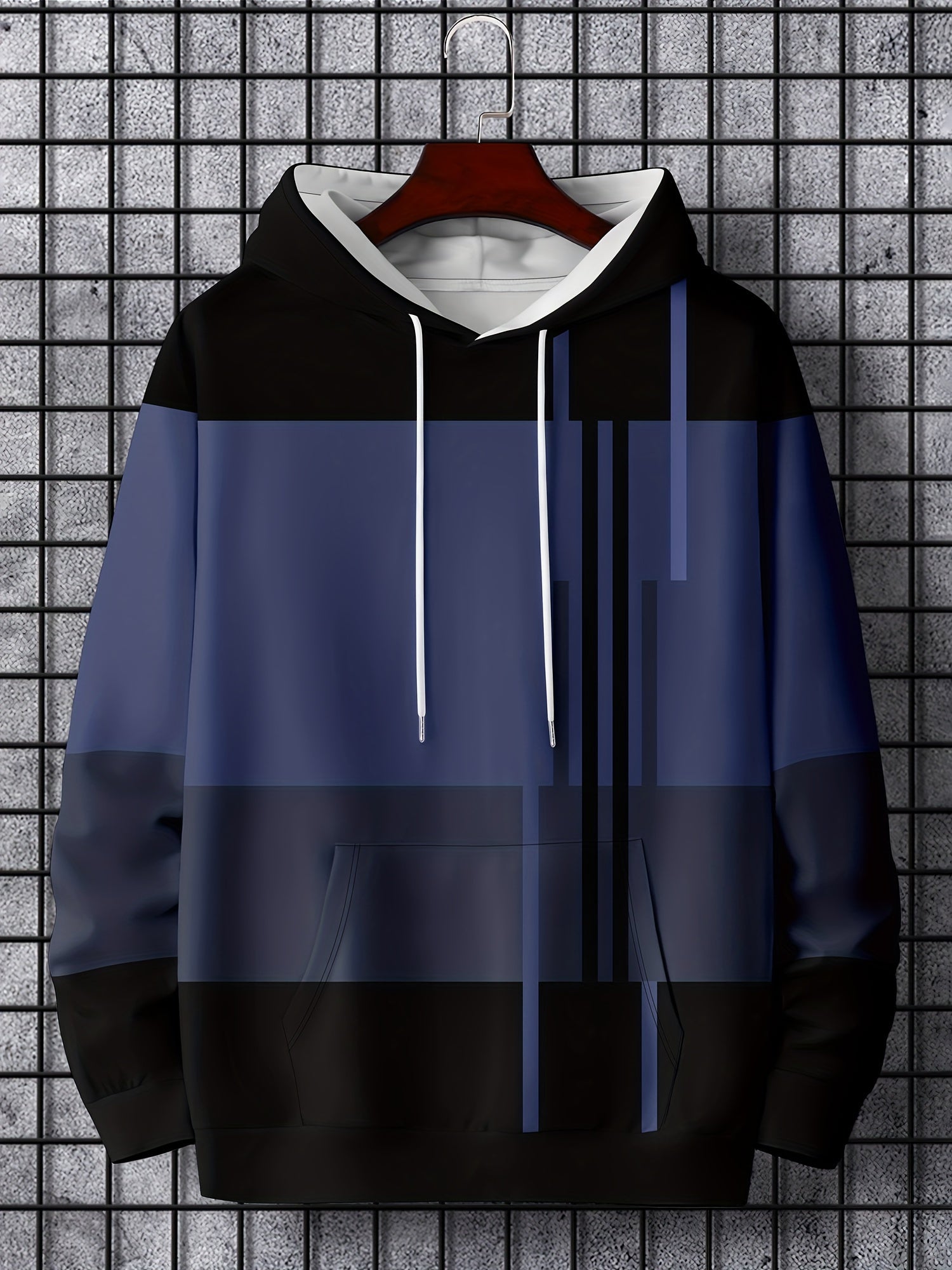 Graphic Hoodie With Kangaroo Pocket Loose Hooded Pullover