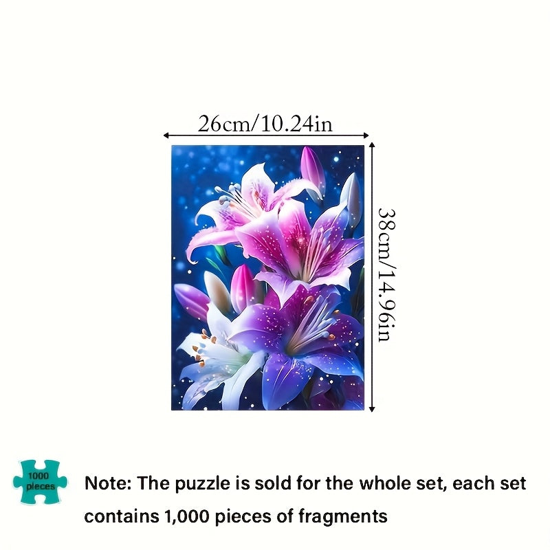 1000pcs Wildflower Puzzle Scratch Resistant Waterproof Advanced Skill Level
