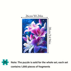 1000pcs Wildflower Puzzle Scratch Resistant Waterproof Advanced Skill Level