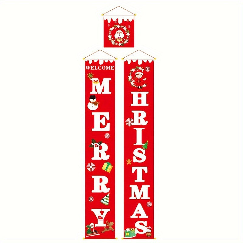 1pc Christmas Banner Hanging Decorations Holiday Decor