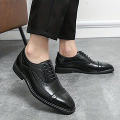 Men's Brogue Oxford Shoes Lace up Front Business Formal Wedding