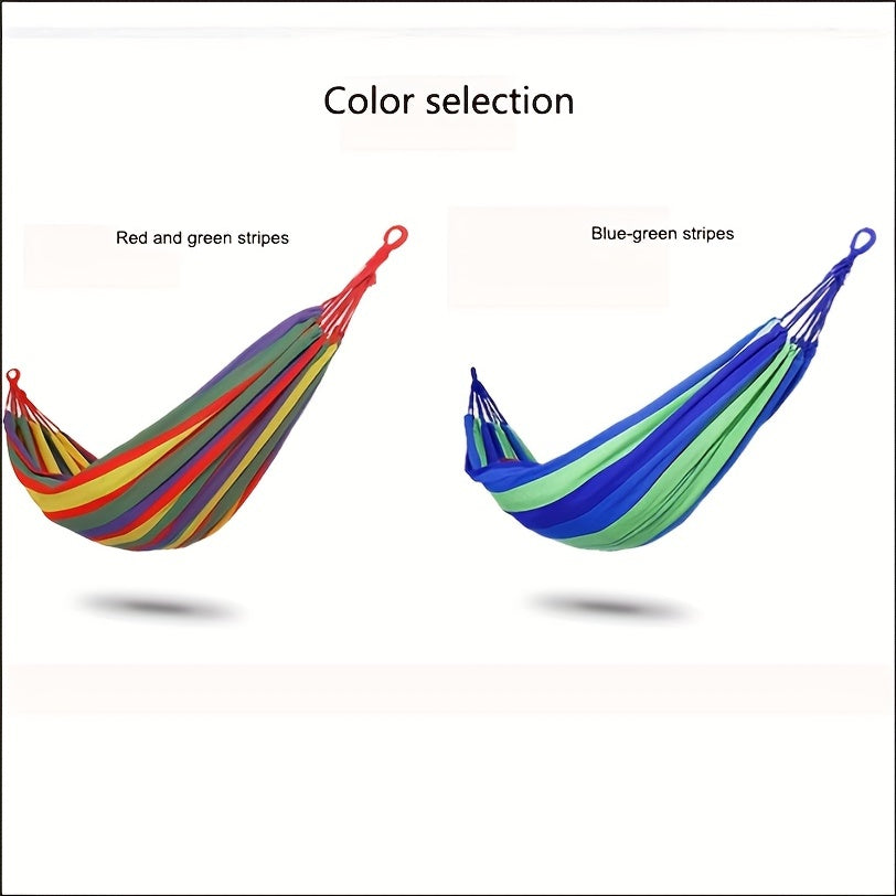 Portable Canvas Hammock for Camping & Dormitory Use, Anti Rollover