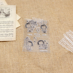 Girls Silicone Transparent Seal Stationery Seal For Kids