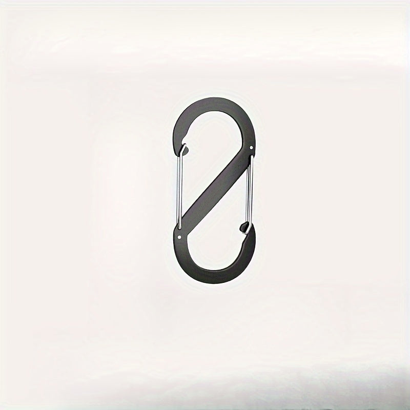 2pcs S Type Mountaineering Buckle Aluminum Alloy 8 Buckle Multifunctional