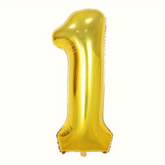 1pc 32 inch Golden Number Balloons - Suitable For Celebrations and Events