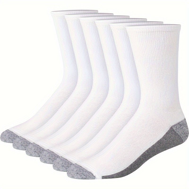12 Pairs Sport Crew Socks Men Women Moisture Wicking Athletic Socks