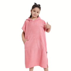 Kid's Changing Towel Robe Absorbent Quick Dry Surf Poncho Microfiber Bath Towels