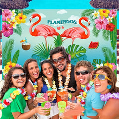 Flamingo Party Decorations Banner Outdoor Activity Party Decoration