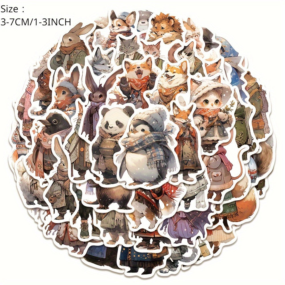 Winter Animal Series Stickers | Waterproof Vinyl for Laptops, Bottles