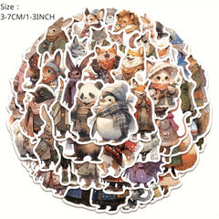 Winter Animal Series Stickers | Waterproof Vinyl for Laptops, Bottles