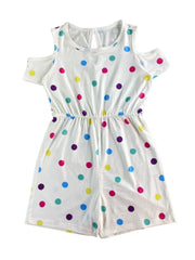 Toddler Girls Polka Dot Rompers For Beach Vacation