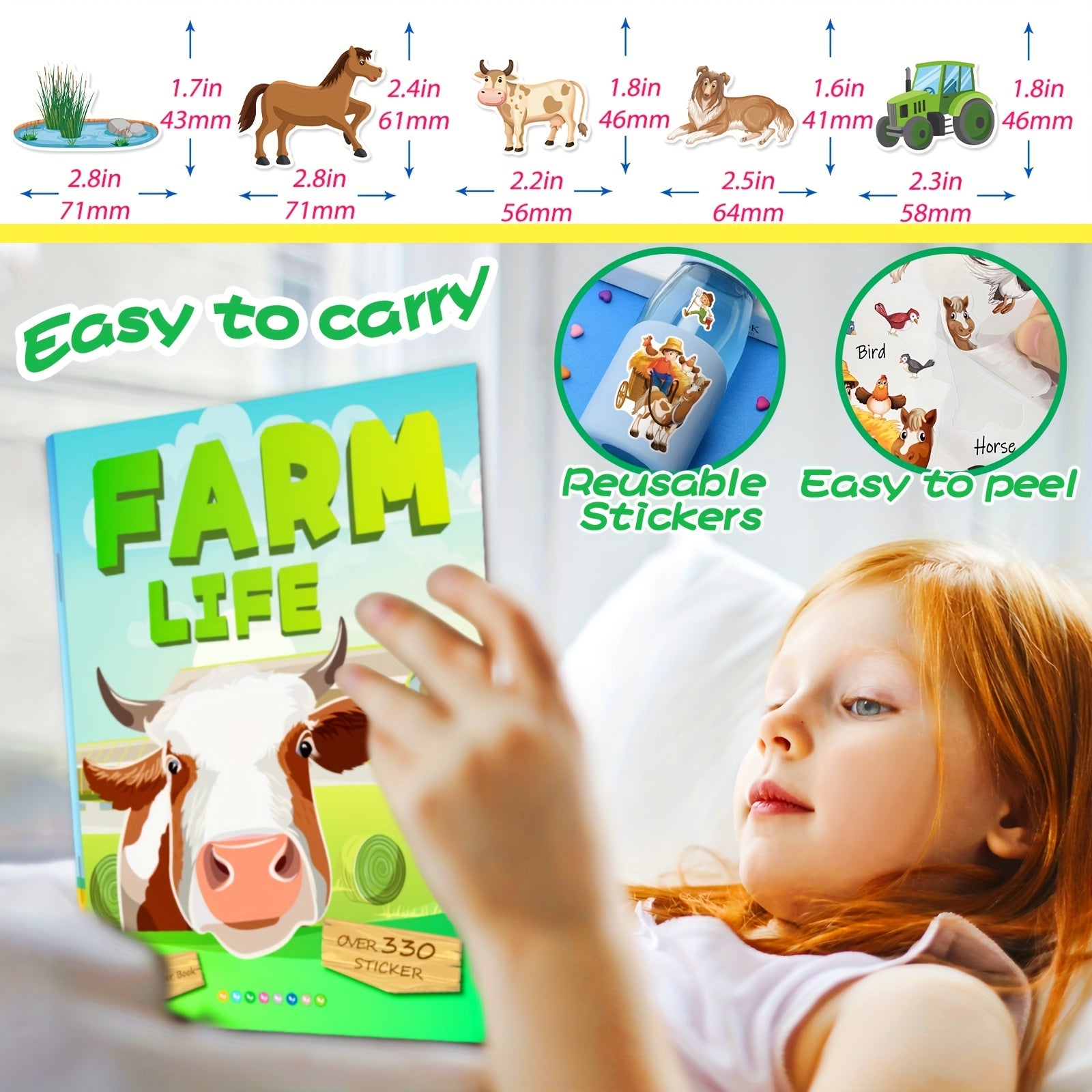 Farm Life Sticker Book for Kids