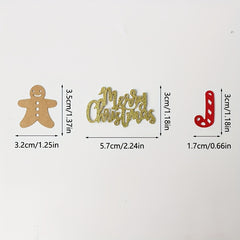 100pcs Golden Glitter Merry Christmas Confetti