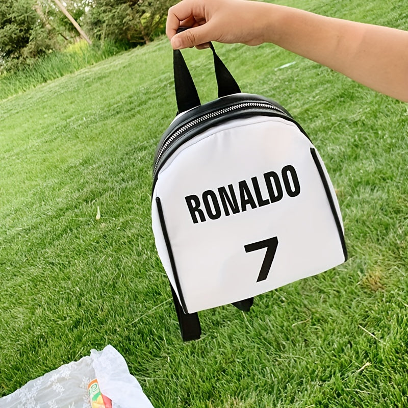 Mini School Bag Travel Backpack Number Print Snack Bag Letter Print Shell Bag
