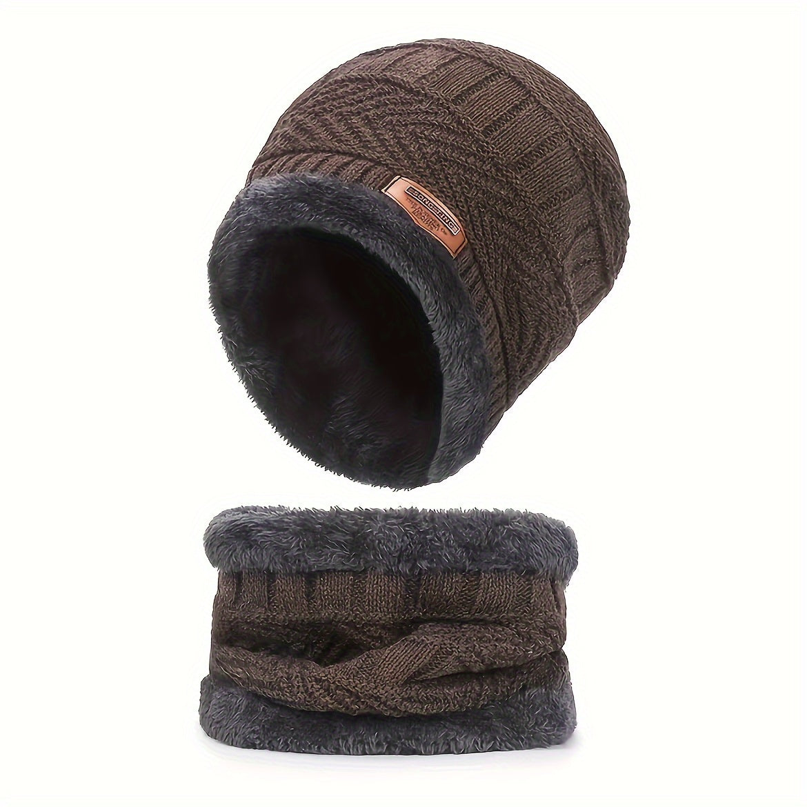 Winter Warm Beanie & Scarf Set for Outdoor Activities