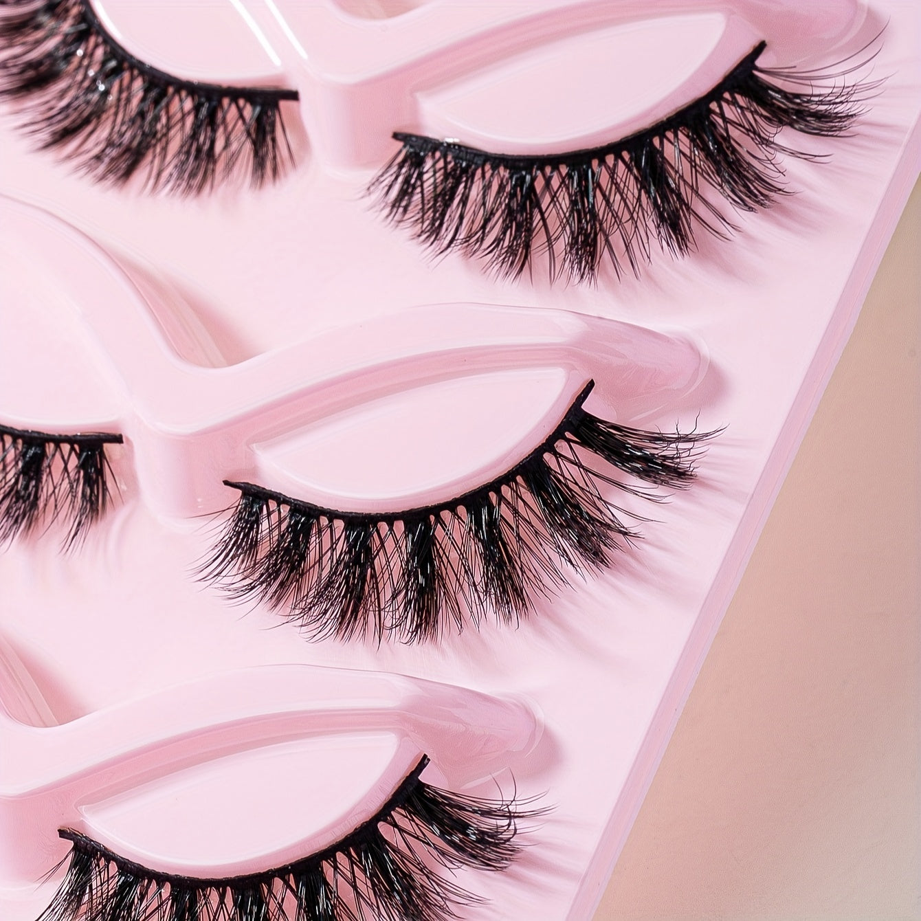 5 Pairs Cat Eye Fluffy Faux Mink 8D Wispy Lashes