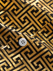 Geometric Print Men's Casual Short Sleeve Shirt