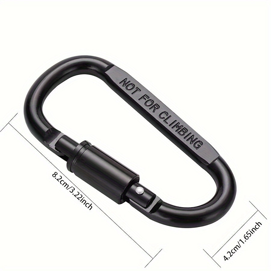 4pcs D-shaped Carabiner Buckle Keychain for Camping Hiking Outdoor