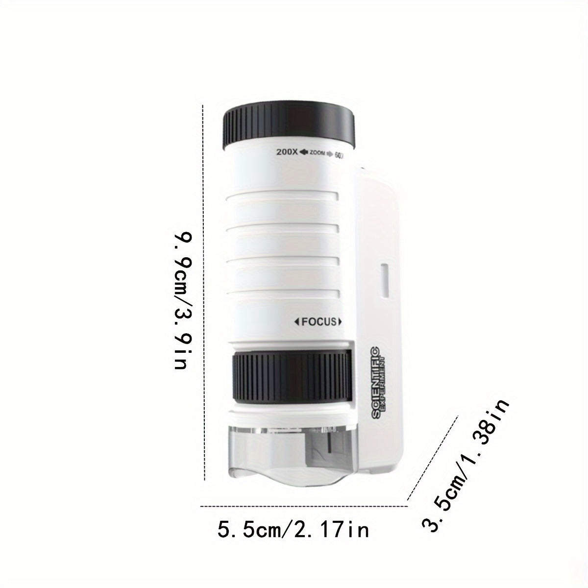 Handheld Mini Microscope Toy with LED Light 60X 200X