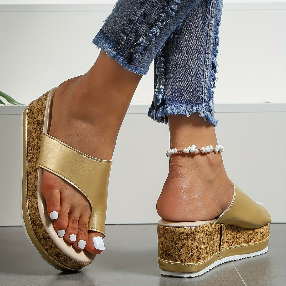 Women's Wedge Slide Sandals Casual Platform Sandals Comfortable Summer Shoes