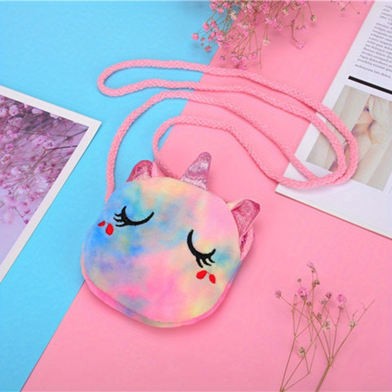 Cartoon Unicorn Coin Purse Wallet Crossbody Bag for Kids