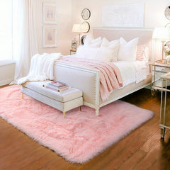 Soft Shag Area Rug for Living Room Bedroom Non Slip Washable Carpet 5'x6 6'