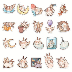 40pcs Cartoon Moth Stickers Laptop Phone Skateboard