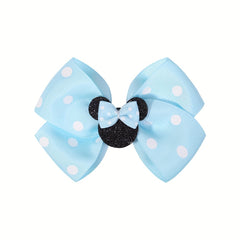 Cartoon Mouse Ear Bow Hair Clips for Holiday Party Girls Gift