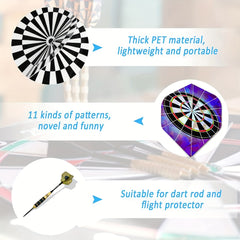 30pcs Dart Flights Durable PET And Laser Replacement Dart Tail Wings
