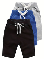Boys' Casual Drawstring Cropped Pants for Sports Running
