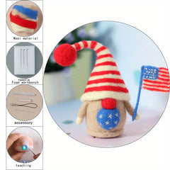 Gnome Christmas Festive Wool Felt DIY Material Bag Set