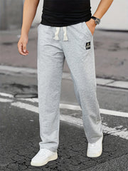 Coconut Tree Print Joggers Men s Casual Stretch Waist Drawstring Sweatpants