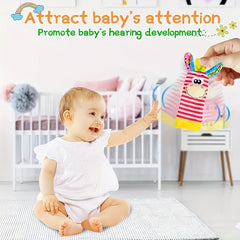 4pcs Baby Wrist Rattles Sock Toys - Newborn Baby Foot Finder & Wrist R