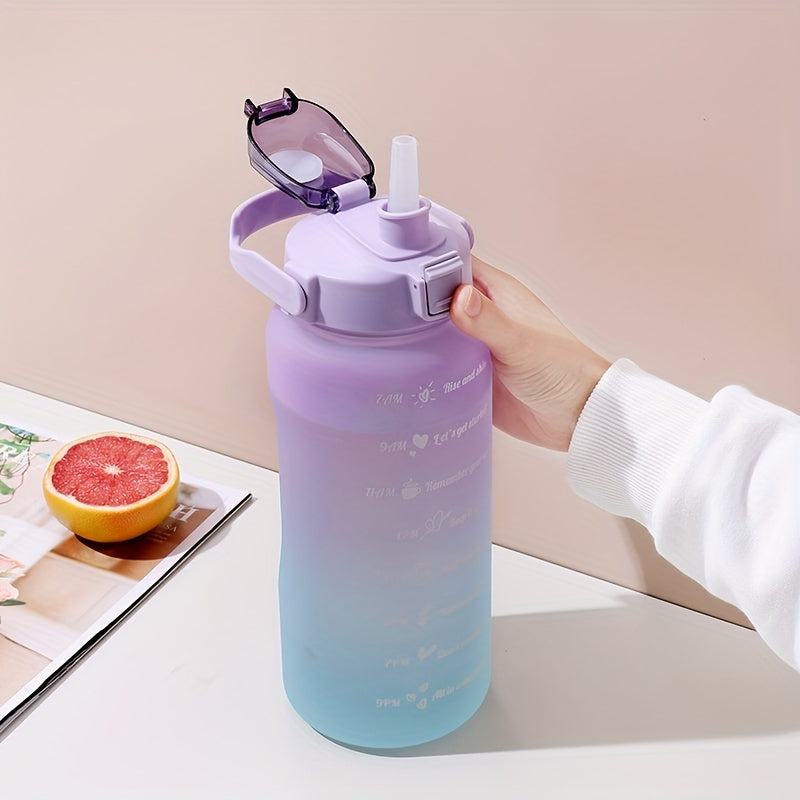 Gradient Water Cup Large Capacity Plastic Bottle for Outdoor Sports