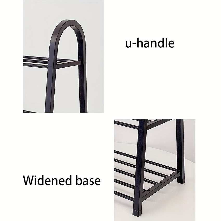 Plastic Foldable Shoes Rack Easy Assembled Large Capacity Shoe Shelf