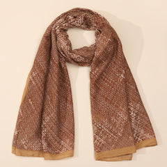 Light Brown Houndstooth Scarf Fall Winter Scarves For Women