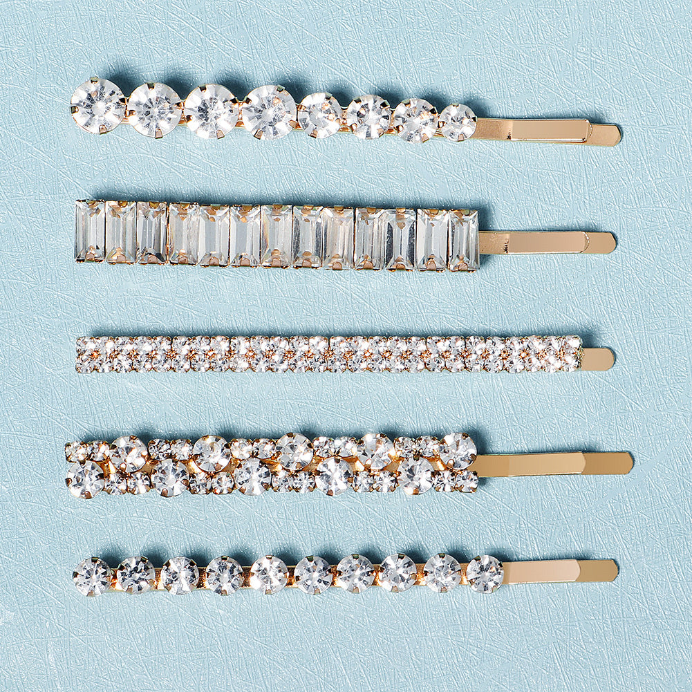 Crystal Hair Pins Metal Rhinestone Bobby Pins Sparkly Glitter Hair Clips