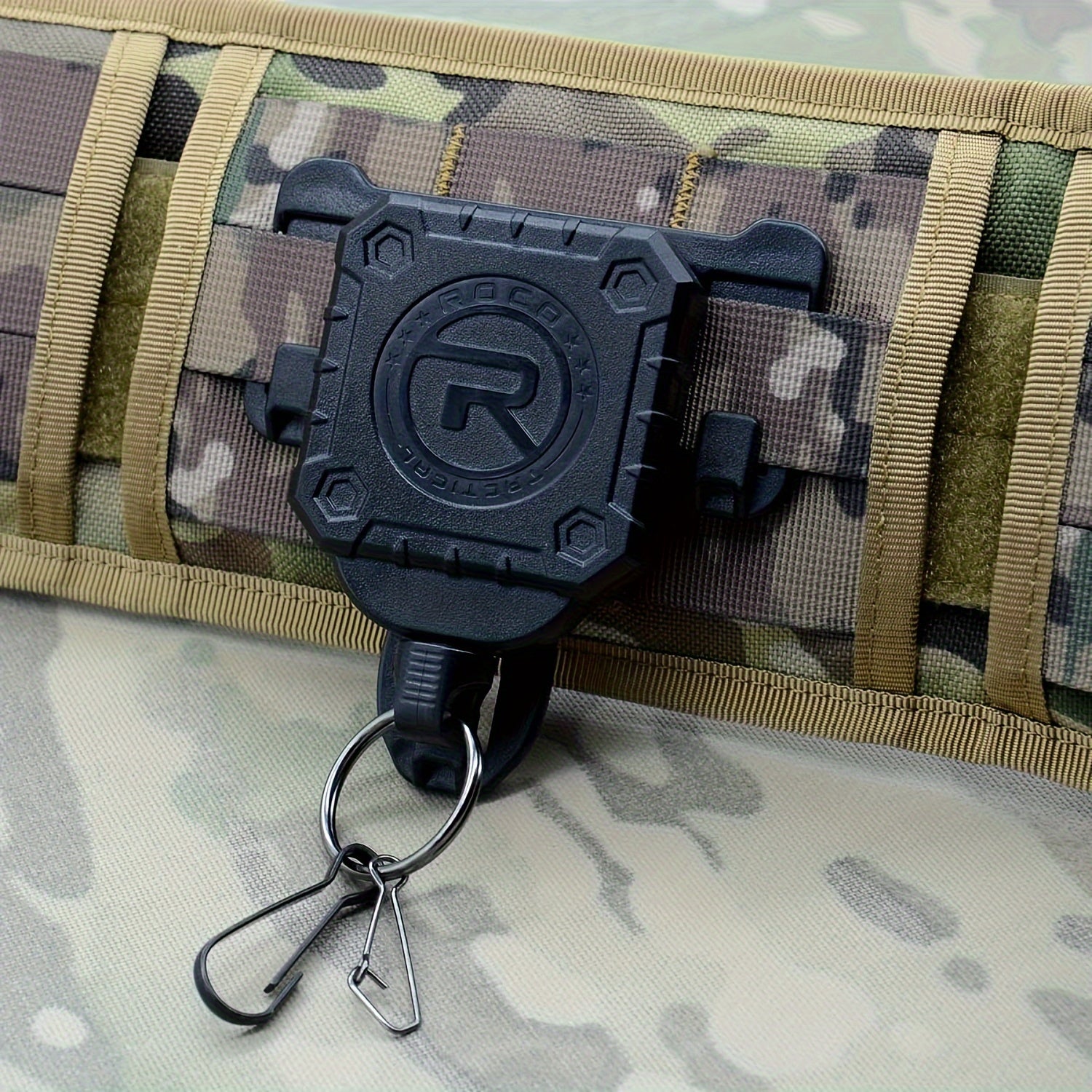 Outdoor Molle Gear Retractor with Key Tools Holder