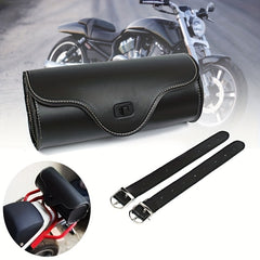 Motorcycle Fork PU Leather Travel Pouch Waterproof Tool Bags Saddle Bag