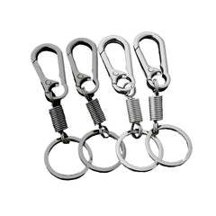 4pcs Spring Buckle Keychain Clip Key Ring Retractable Key Ring Key Holder