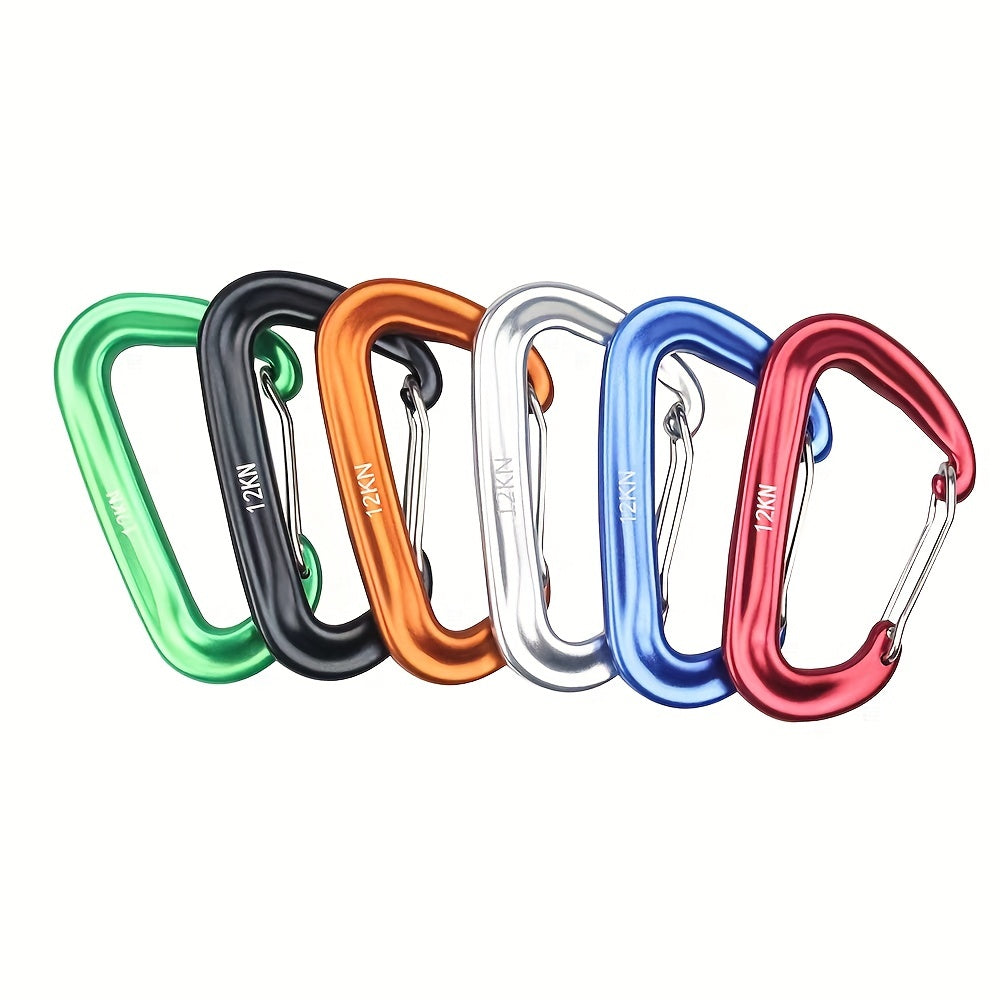 6pcs 12KN Heavy Duty Carabiner Clips Aluminum for Camping Hammock Keychain