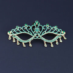 Bridal Dance Mask Headdress Wedding Decor Rhinestone Tassel Face Cover