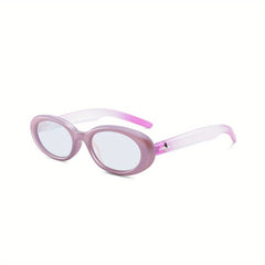 Y2K Oval Sunglasses Hiphop Star Decor Glasses UV400
