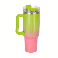 40oz Stainless Steel Tumbler with Handle and Straw
