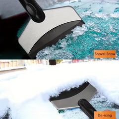 Car Stainless Steel Snow Shovel Window Scraper Snow Cleaning Brush Winter Tool