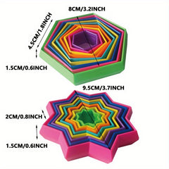 3D Magic Stereoscopic Fidget Toy Star Circle Stacking Toy